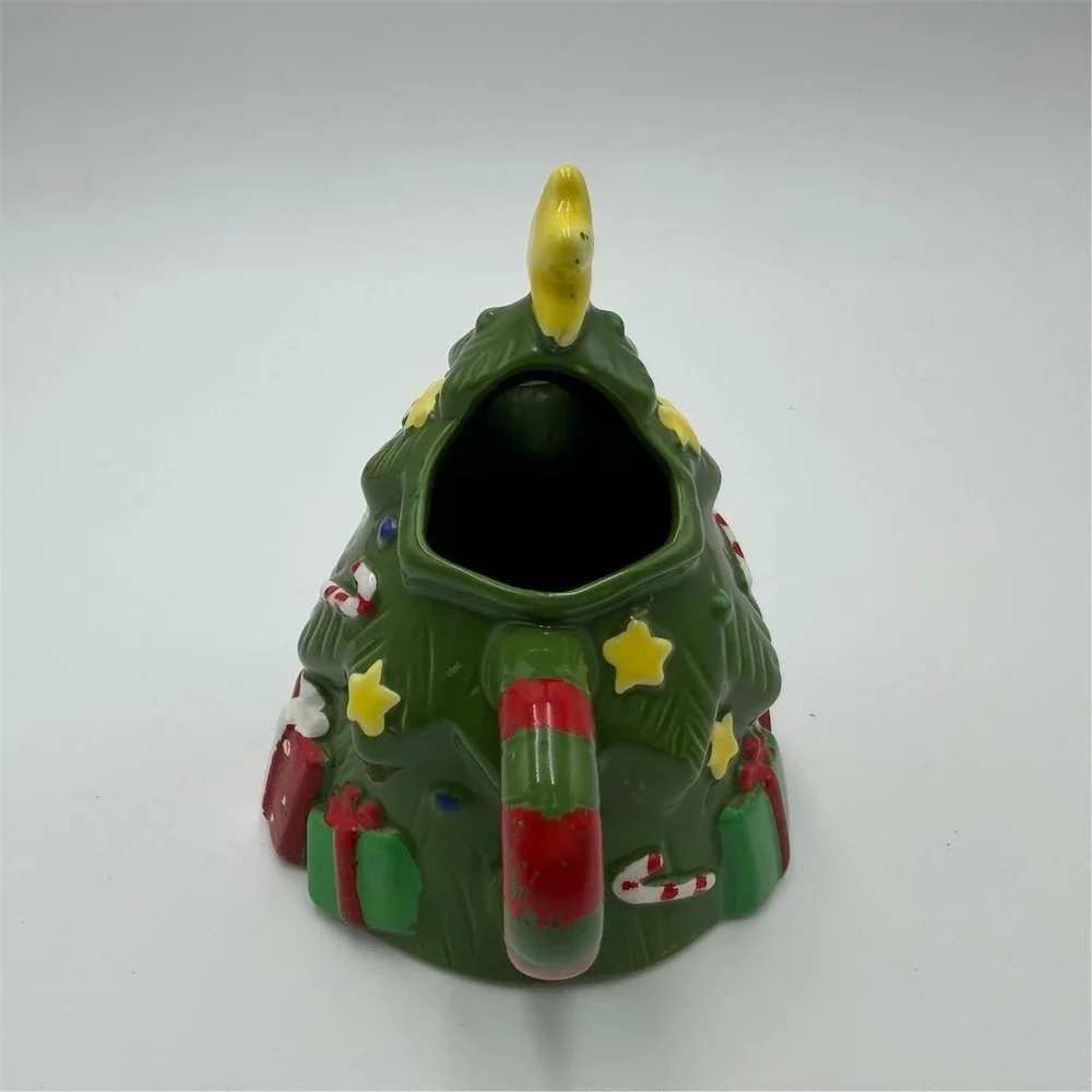 Unbranded Christmas Tree Teapot Ornament Green Candy Canes Star Presents‎ No